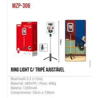 Ring light com tripé ajustável MZP-306 — foto do produto