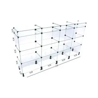 Balcão de vidro 200l x 100A x 30p cm — foto do produto
