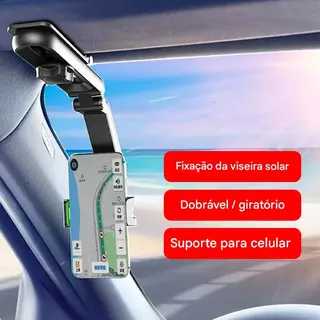 Suporte de celular para quebra sol do carro rotação 360° — foto do produto