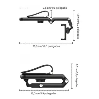 Suporte de celular para quebra sol do carro rotação 360° — foto do produto