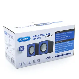 Mini caixa de som USB 6W RMS - Knup - KP-609 — foto do produto