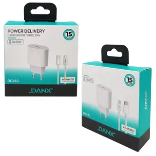 Kit carregador turbo PD 20W USB-c + cabo - DANX — foto do produto