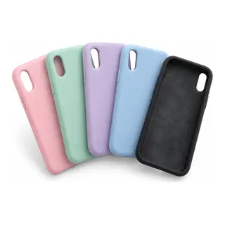 Capinha de silicone aveludada colorida para iPhone — foto do produto