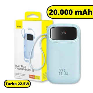 Carregador portátil power bank turbo 22.5W 20.000mAh - azul - Baseus — foto do produto