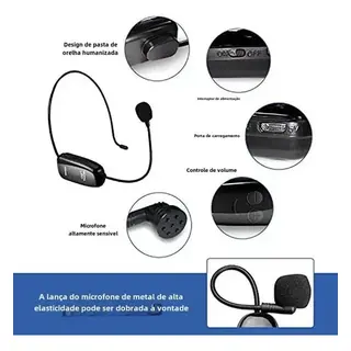 Microfone sem fio headset conferencia professor show wireles — foto do produto