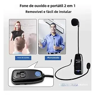 Microfone sem fio headset conferencia professor show wireles — foto do produto