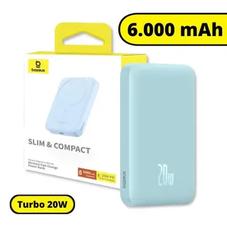 Power bank MagSafe turbo 20W 6.000mAh - azul - Baseus