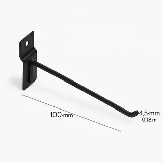 Gancho para painel canaletado 10cm — kit com 100 unidades — foto do produto
