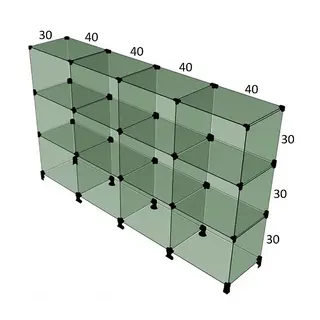 Balcão de vidro 160l x 90A x 30p cm