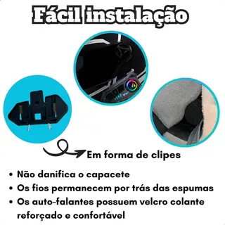 Fone para capacete moto Bluetooth 5.3 sem fio com microfone MCSB Y10 — foto do produto