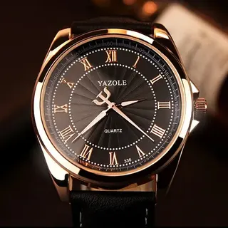 Relógio automático suíço de couro - Yazole lincoln
