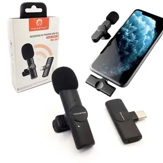 Kit vlog - microfone de lapela sem fio + tripé com controle remoto — foto do produto
