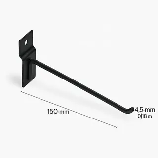 Gancho para painel canaletado 15cm — kit com 50 unidades — foto do produto
