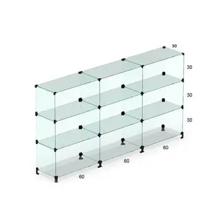 Balcão de vidro 180l x 90A x 30p cm
