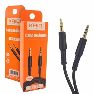 Cabo P2 x P2 1m preto KAIDI KD-29
