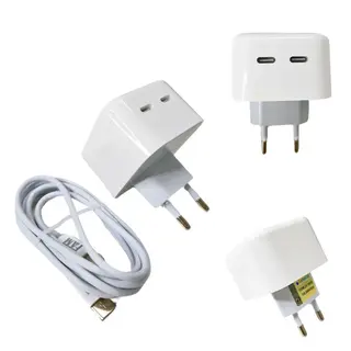 Kit carregador 2 USB-c 1.2m 35W - FAM — foto do produto