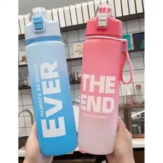 Garrafa frases 1l com adesivos + stickers 3D — foto do produto