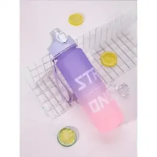 Garrafa frases 1l com adesivos + stickers 3D — foto do produto