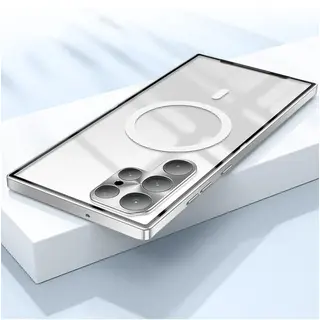 Case compatível com Samsung MagSafe de vidro temperado e alumínio — foto do produto