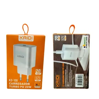 Fonte / carregador turbo PD USB-c 20W - KAIDI - KD-108 — foto do produto