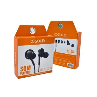 Fone de ouvido intra-auricular com microfone malha - a'Gold - FN-S8 — foto do produto