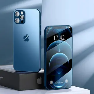 Case compatível com iPhone de vidro temperado fosco - vitra pro