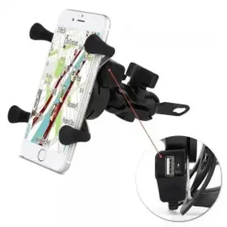 Suporte de celular garra para moto com USB - Altomex - C-020 — foto do produto
