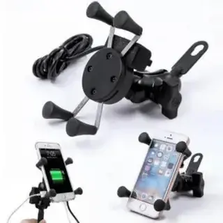Suporte de celular garra para moto com USB - Altomex - C-020 — foto do produto