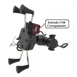 Suporte de celular garra para moto com USB - Altomex - C-020 — foto do produto