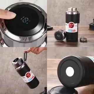Garrafa térmica inox metal kettle com termômetro digital GDR-0065 — foto do produto
