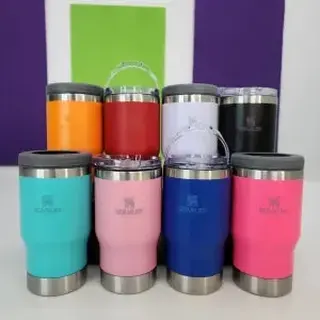 Copo térmico inox 420ml com porta garrafa latinha e abridor — foto do produto