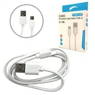 Cabo de dados USB para Tipo-C 2.4A com 1 metro - IT-Blue - LE-108 — foto do produto