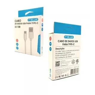 Cabo de dados USB para Tipo-C 2.4A com 1 metro - IT-Blue - LE-108 — foto do produto