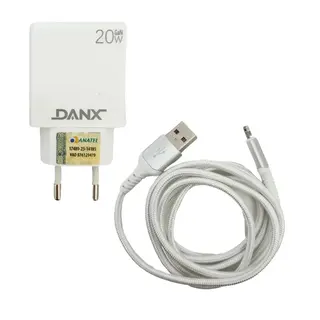 Kit carregador turbo PD 20W homologado mfi USB-c / USB + cabo DANX — foto do produto