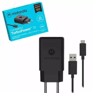 Kit carregador turbo 18W compatível com Motorola