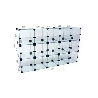 Baleiro de vidro 100l x 60A x 20p cm — foto do produto