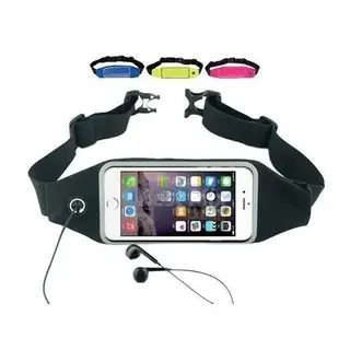 Kit corrida - fone neckband Bluetooth + pochete + braçadeira — foto do produto