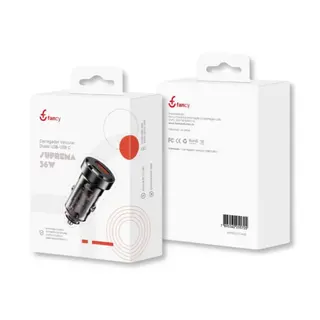 Carregador veicular turbo 36W USB + USB-c suprema - Fancy - CC-K06 — foto do produto