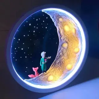 Caixa de som com luminária pequeno príncipe - Altomex - AL-8229 — foto do produto