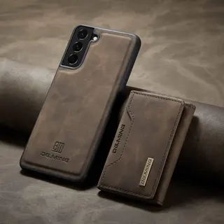 Capa compatível com Samsung ultra fina de couro com carteira magnética — foto do produto
