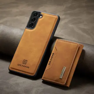 Capa compatível com Samsung ultra fina de couro com carteira magnética — foto do produto