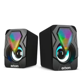 Mini caixa de som gamer com LED 6W - Exbom - CS-C20 — foto do produto