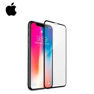 Película de vidro temperado 3D borda preta - compatível com Apple — foto do produto