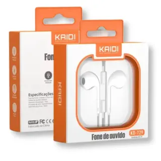 Fone de ouvido Tipo-C com microfone - KAIDI - KD-729 — foto do produto