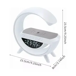 Caixa de som luminária g com relógio e carregador por Xtrad XDG-8601 — foto do produto