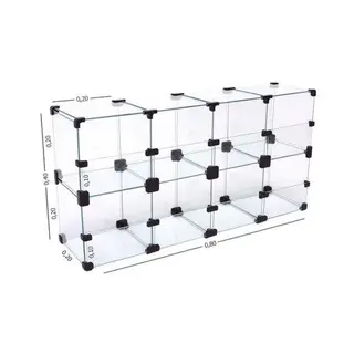 Baleiro de vidro 80l x 40A x 20p cm — foto do produto